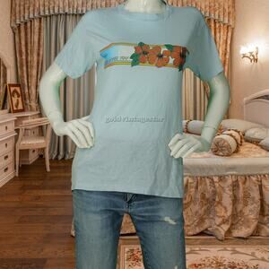 Vintage Single Stitch God Loves You Orchid Hawaiian Aloha Christian T Shirt S